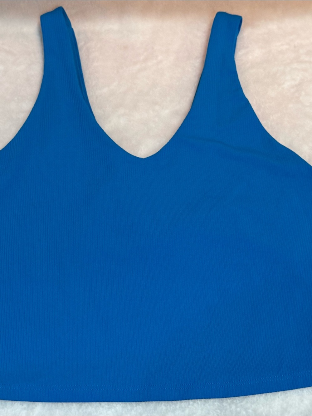 all in motion Cobalt Blue Ribbed V-Neck Tank